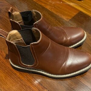 Kids Brown Leather Chelsea Boots